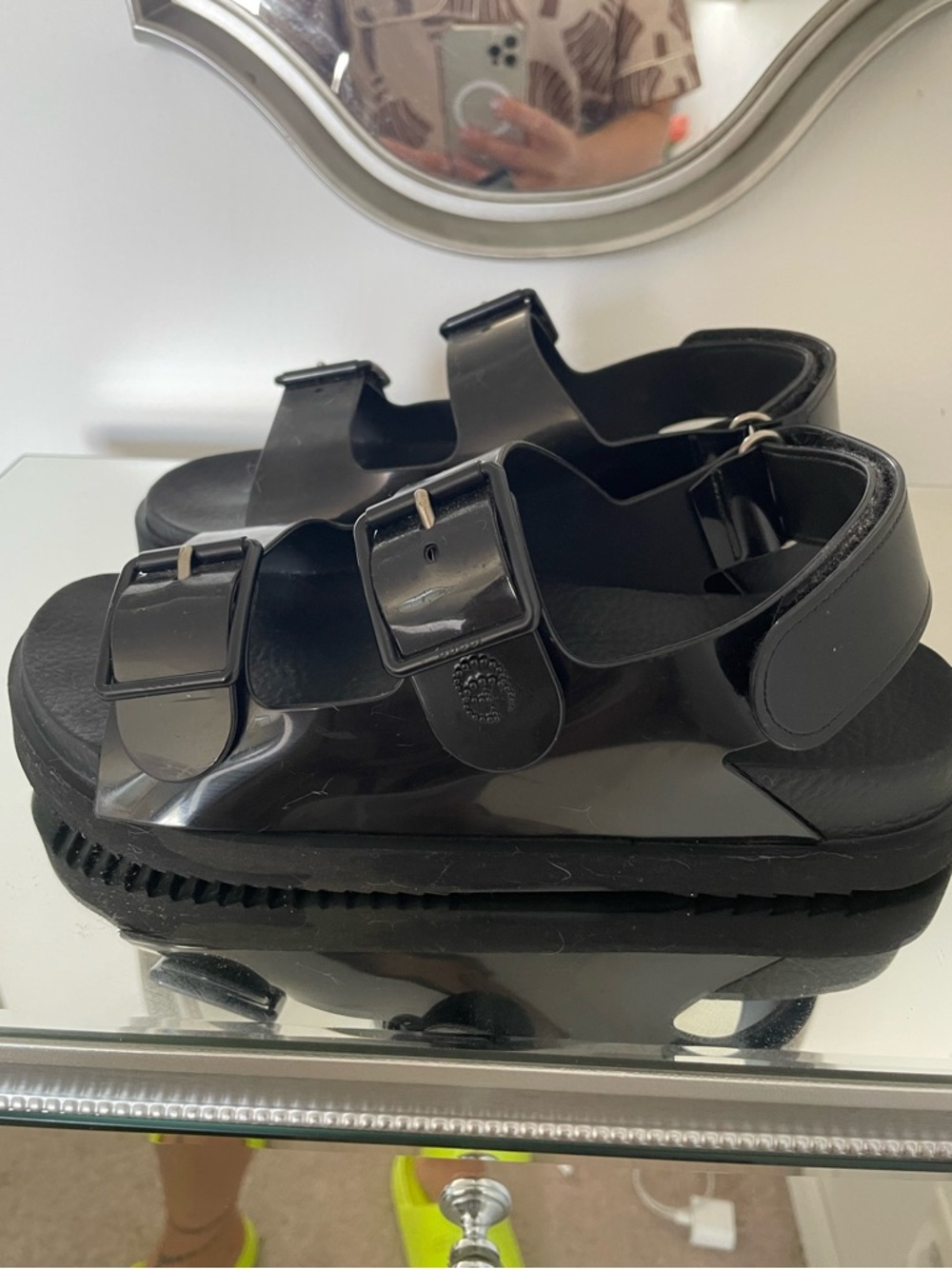 Gucci Nero Rubber Sandals - Black